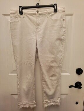 Chico's White Frayed Hem Women's Jeans